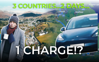 Electric Vehicle Road trip in a tesla modely y